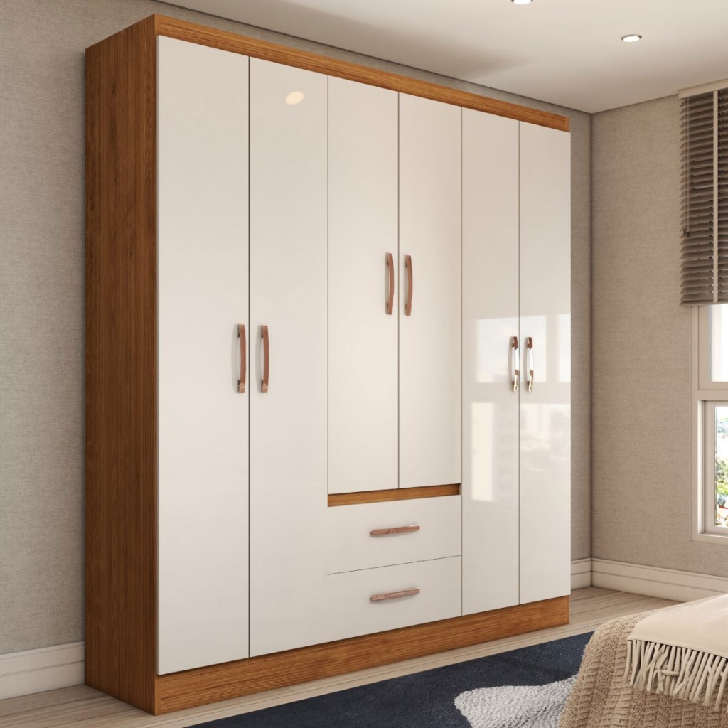Guarda-Roupa Solteiro Belmont 6 Portas 2 Gavetas – Panorama Móveis