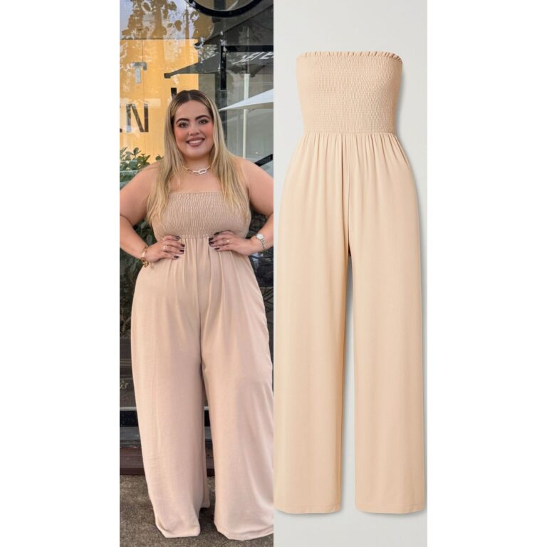 Macacão Longo Feminino Plus Size Largo com Ótimo