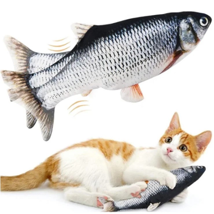 Brinquedo Peixe Elétrico Recarregável para Gato 