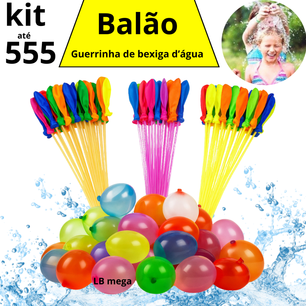 kit 111 – 555 Balão De Água Guerra De Bexiga  Splash Ball  Verão Divertido Piscina Water Balloon