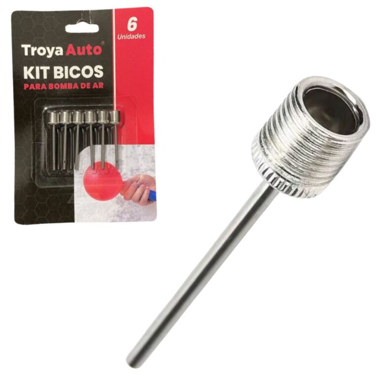 Kit 6 Bico Bomba De Ar Bola Futebol Basquete Volei