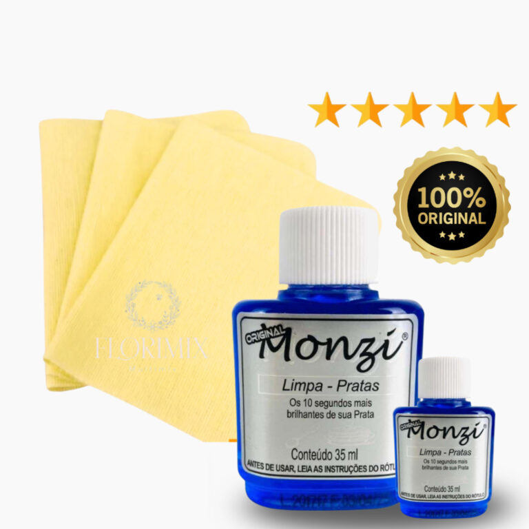 Kit 5 Monzi 35ml + 3 Flanelas  Magicas Polidora F�
