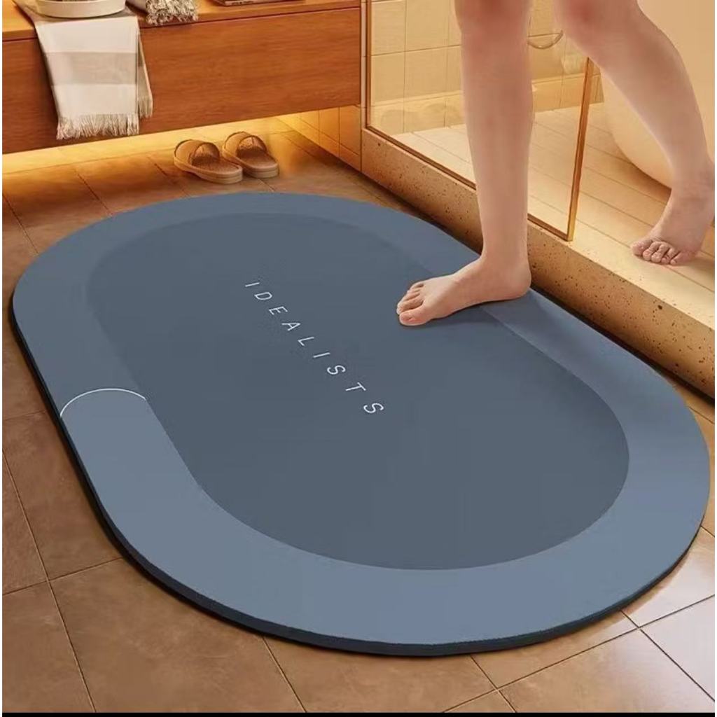 Kit Tapete de Banheiro Super Absorvente Antiderrapante Secagem Rápida