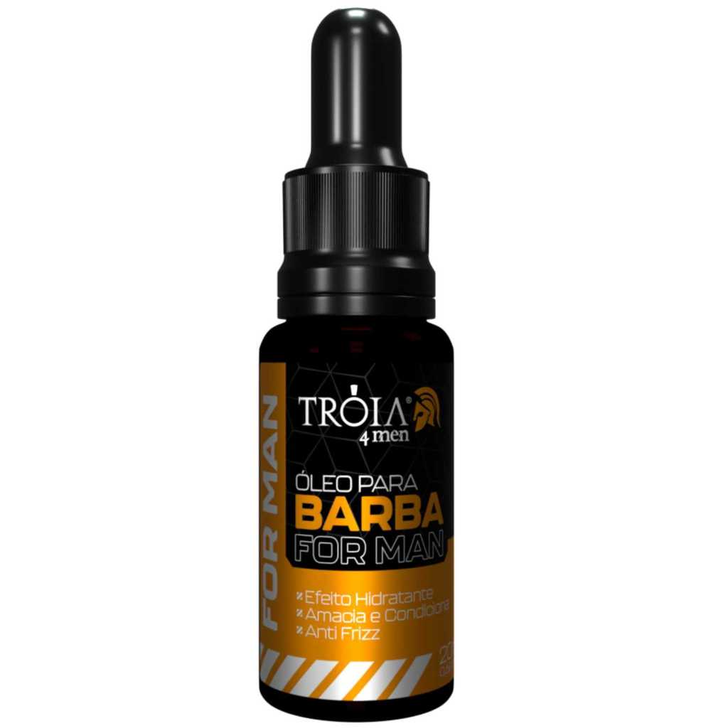 Óleo de Crescimento e Nutrição Para Barba 20ml – Troia Hair 4Man