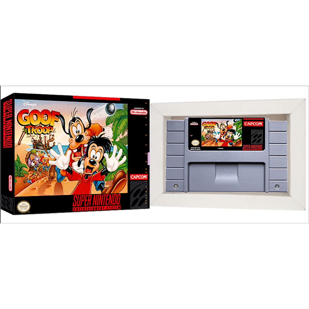 Goof Troop Pateta e Max Cartucho de Super Nintendo com Caixa e Berço snes