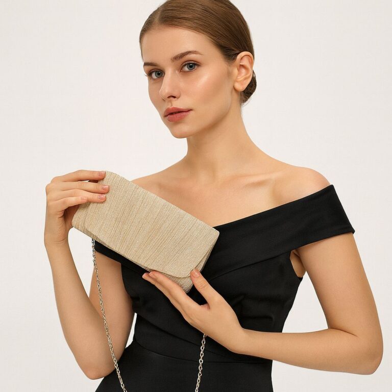Feminino Carteira Clutch Festiva com Alça de Corr