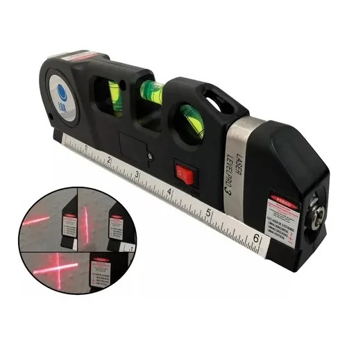 Nível A Laser 3 Linhas E Trena Régua Nivelador P