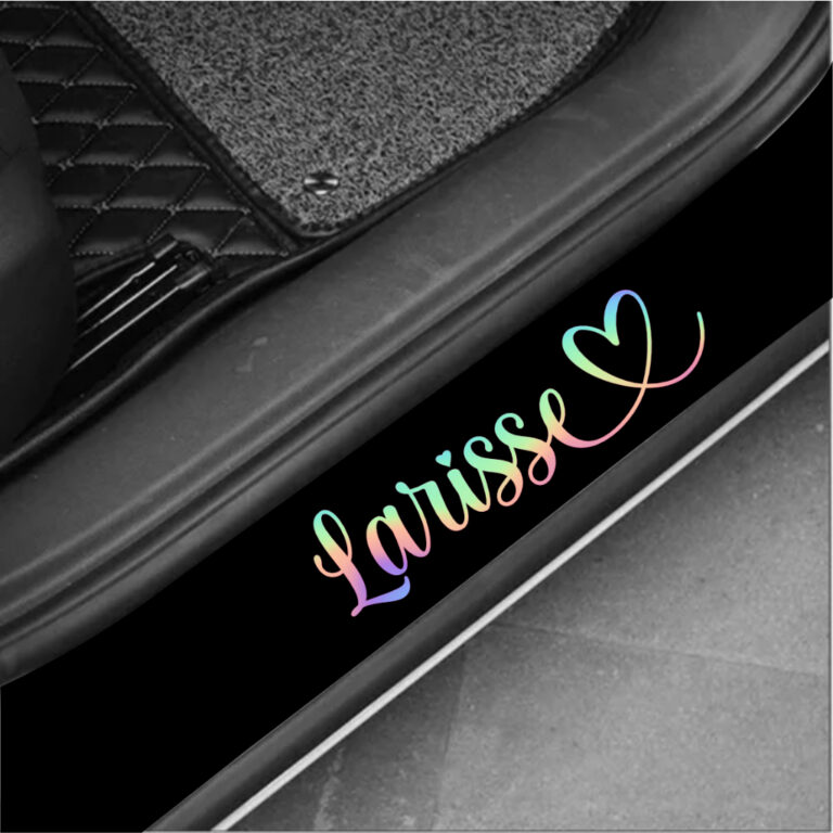 Adesivo Personalizado Nome Carro Moto Holográfico