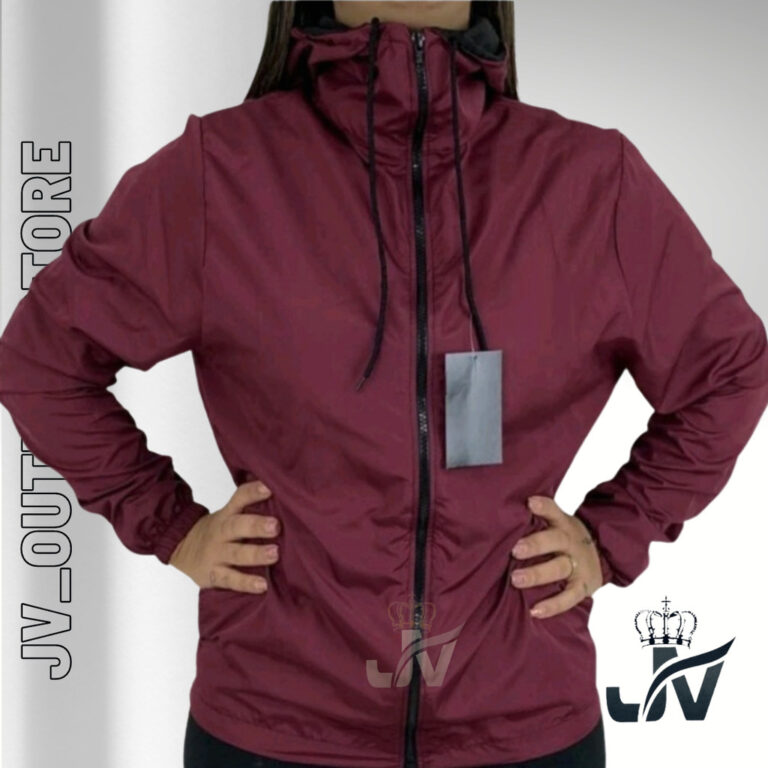 Jaqueta Corta Vento Femenina  Vinho