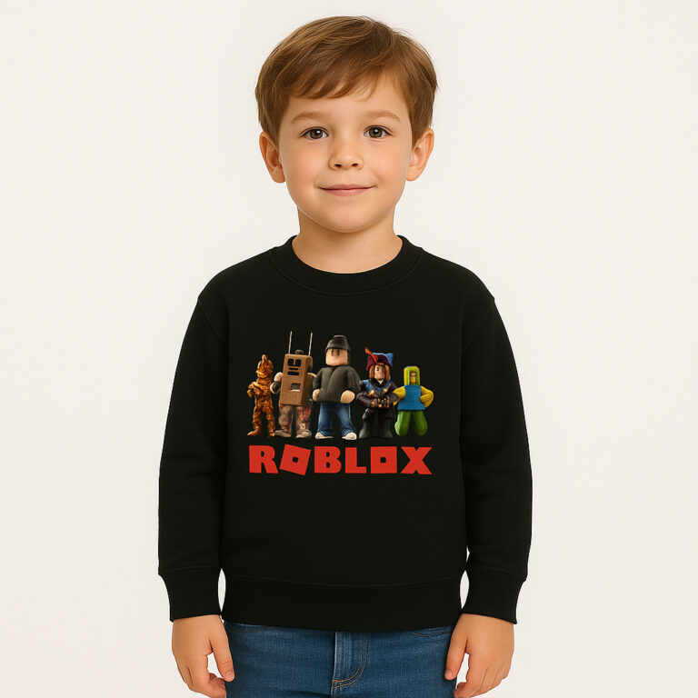 Suéter  Infantil Moletom Careca  Ro-blox Equipe G