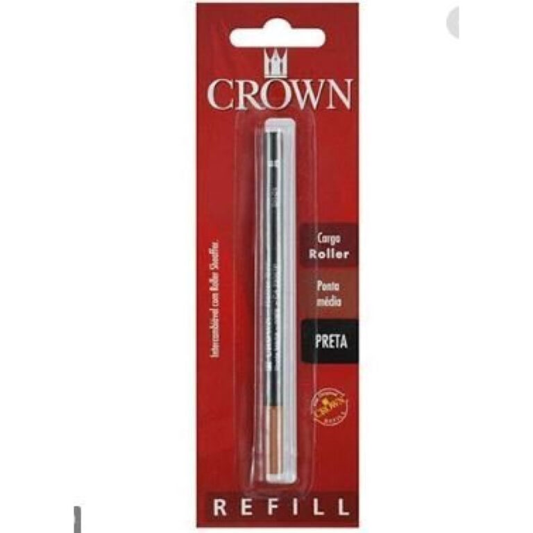 Carga crown p rollerball tipo sheaffer preta blist