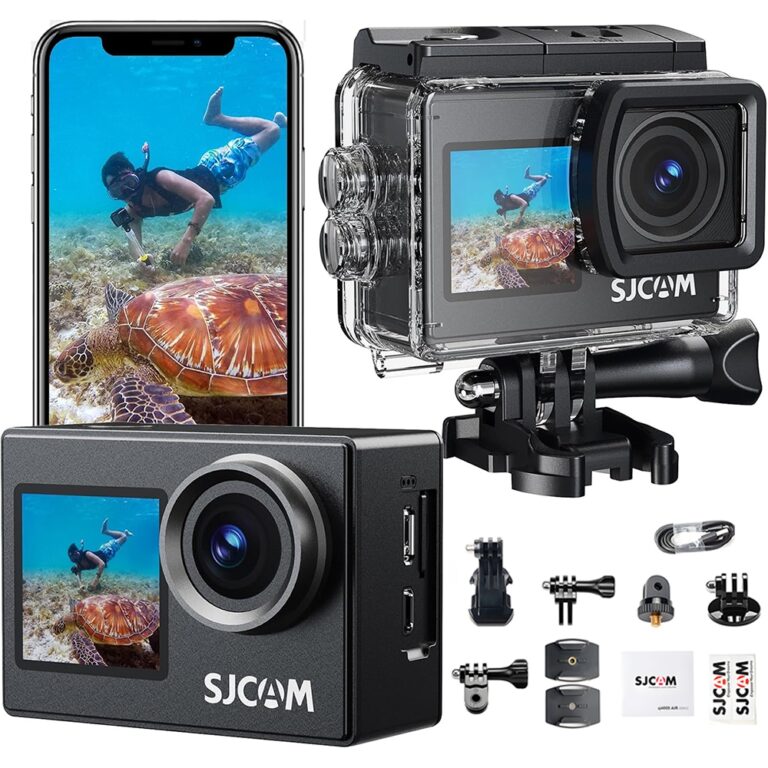 SJCAM Câmera Tela Dupla 30M mergulhando 4K, Capac