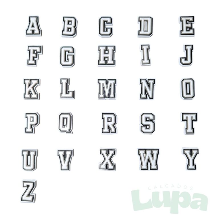 Pins Letras para Crok Babuche Personalizar Sapato 