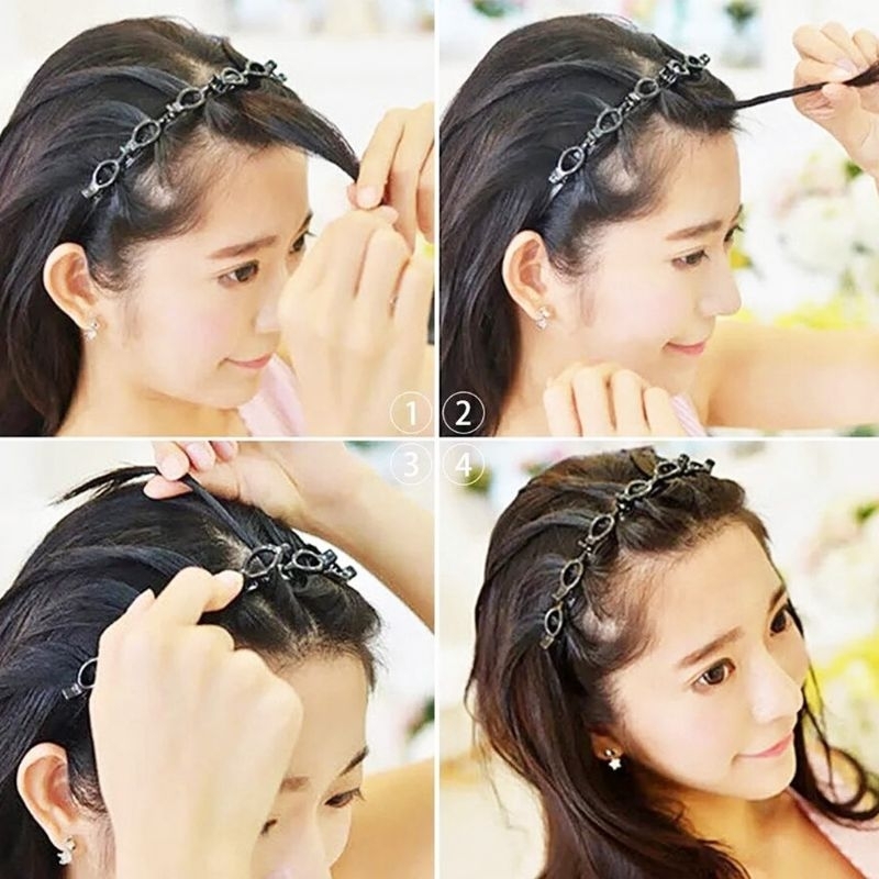 Tiara com Presilha p/ penteados de cabelo fashion moda TIK TOK