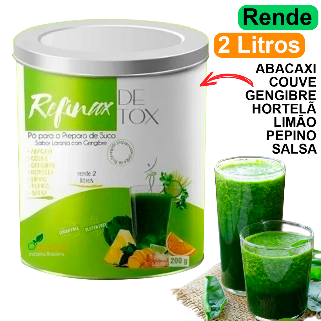 Suco Verde com Gengibre 200g – Organza Alimentos Rende 2L – fardo de alimentos – greemy – detox