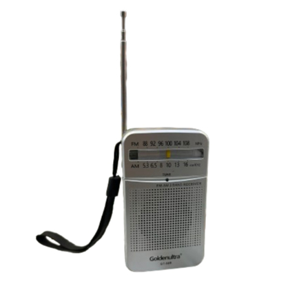 Mini Rádio Portátil Bandas AM e FM Recarregavel 