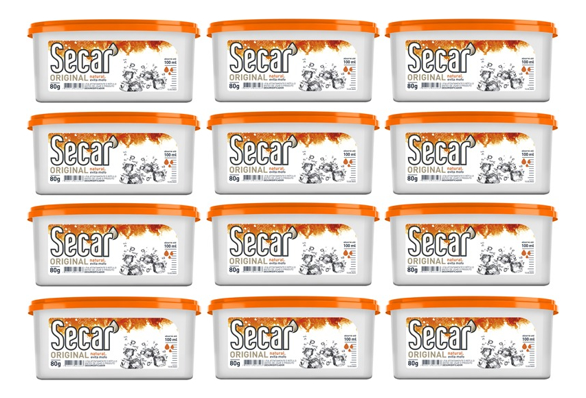 Kit 12un Antimofo Secar Natural 80g – Desumidificador