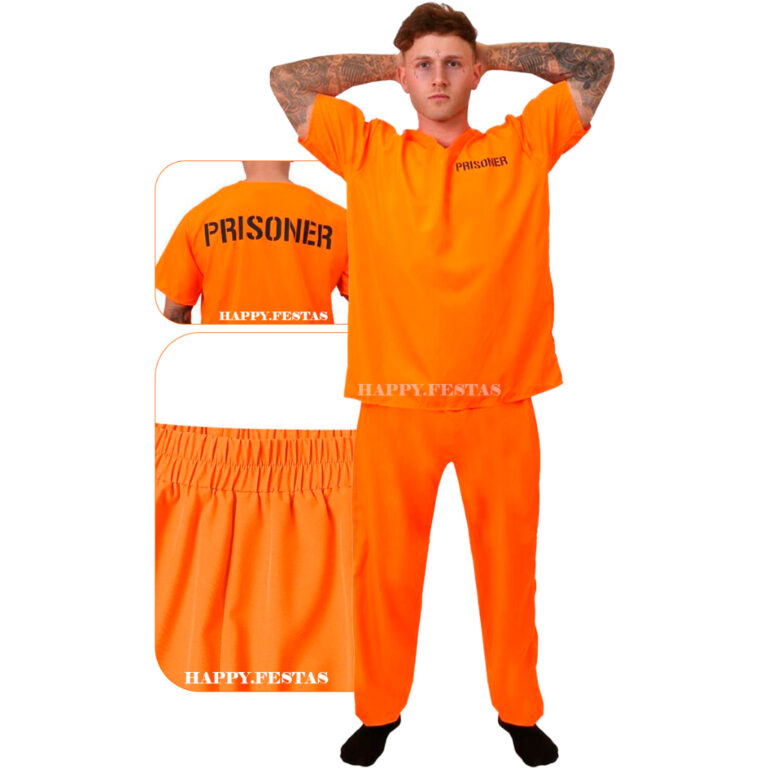Fantasia Adulto Presidiário Prisão Unissex Festa