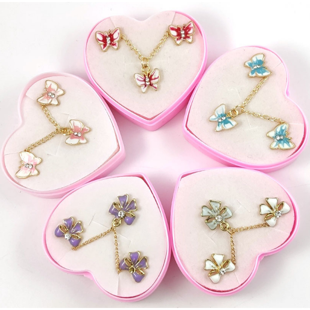 Kit Colar e Brinco e Anel Dourado Com pingente Lin