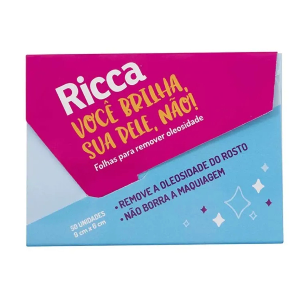Ricca – Lenço Removedor de Oleosidade (50 Unidades)