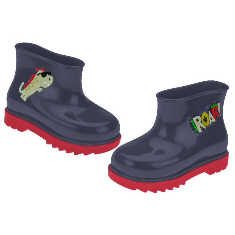 Galocha Bebê Mar e Cor Dinossauro Brilha no Escur