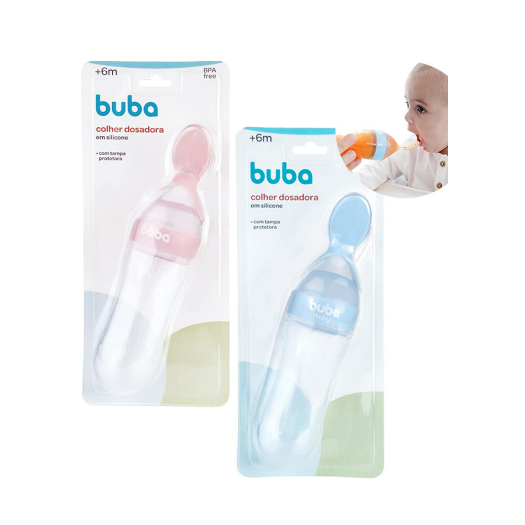 Colher Dosadora da Buba para Introdução Alimentar Papinha Vitamina Sopas Menina e Menina