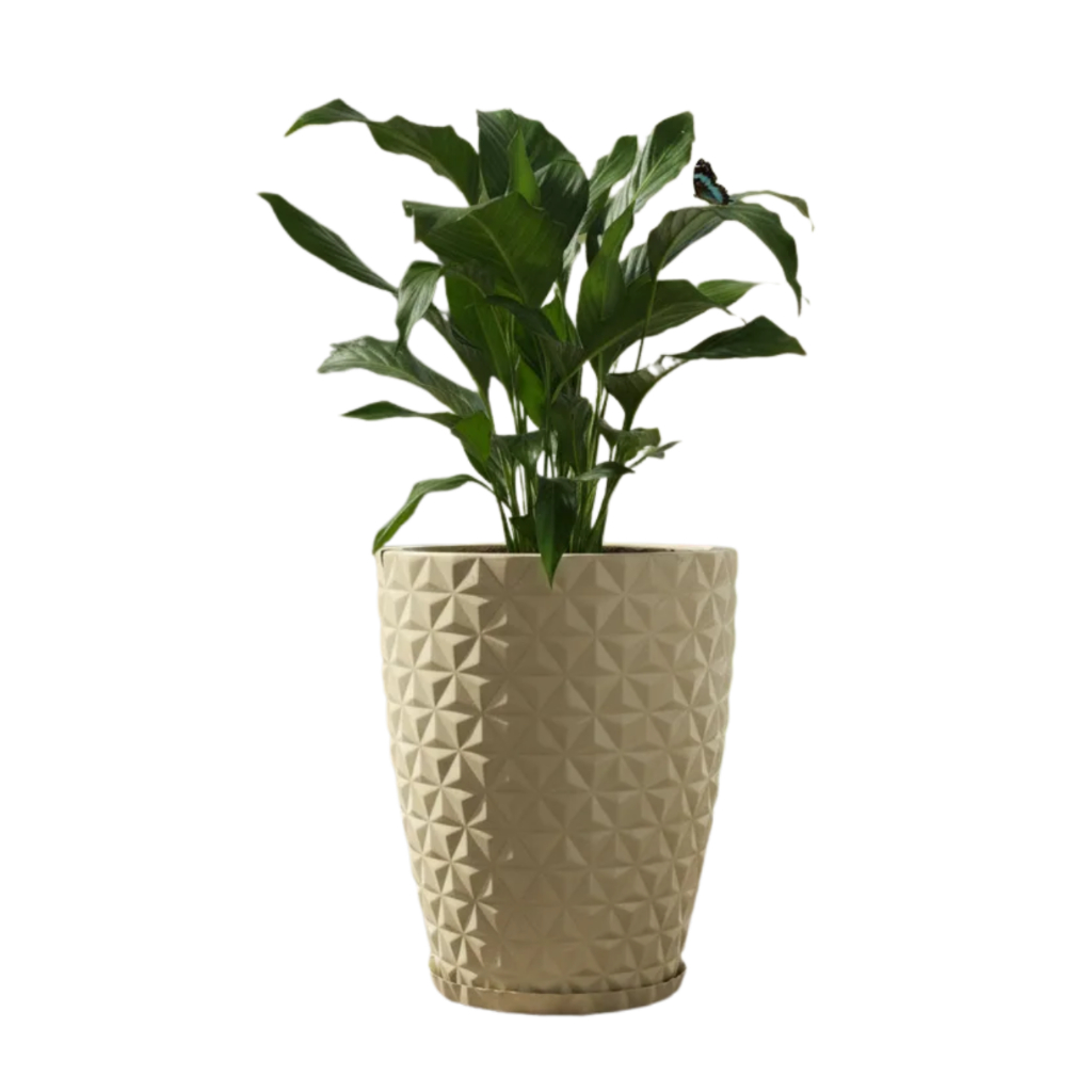 Vaso coluna diamante de polietileno para plantas decorativo Medio