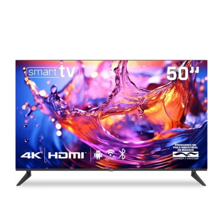 Smart TV HQ 50 UHD tela sem bordas Sistema Android