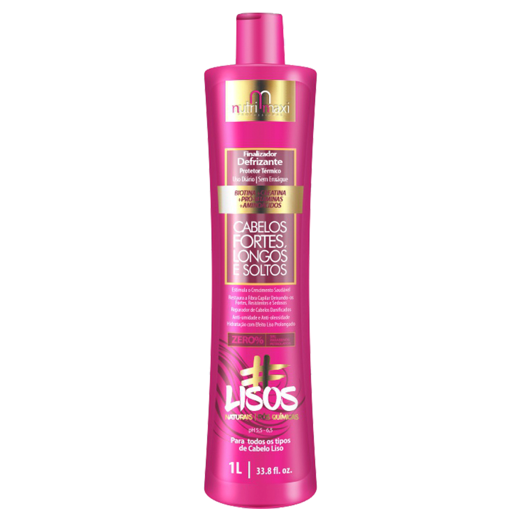 Defrizante Finalizador Protetor Térmico Efeito Liso Prolongado #Lisos NutriMaxi 1lt