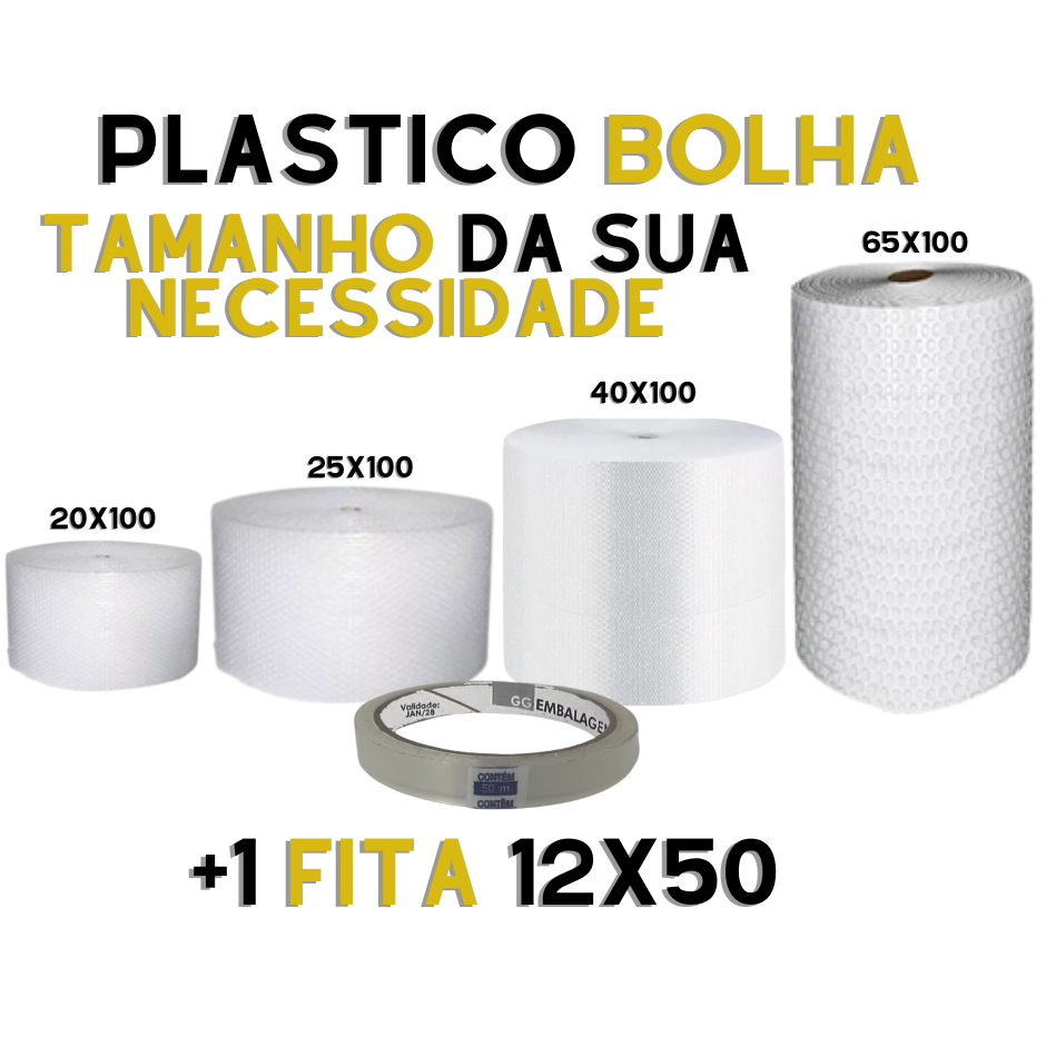 KIT PROTEÇÃO MUDANÇA Plástico Bolha 100M + FITA 12X50 – af