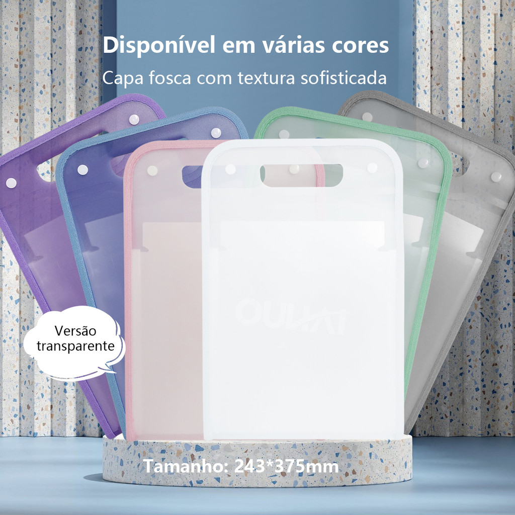 Pasta Sanfonada Para Documento Com 13 Divisórias E Pasta Prancheta Tamanho A4 Escritório Escolar