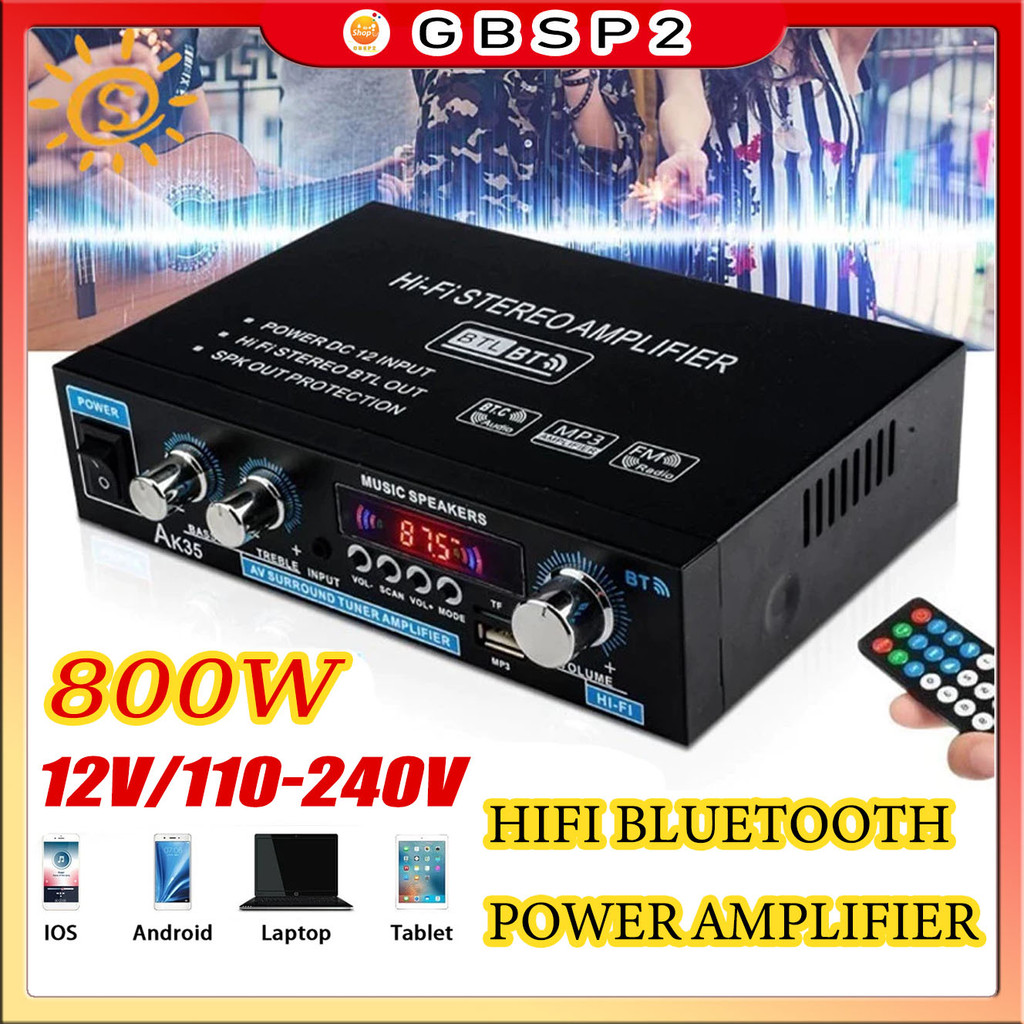 Amplificador De Áudio Digital Ak35 Speakers 110-220v  80db