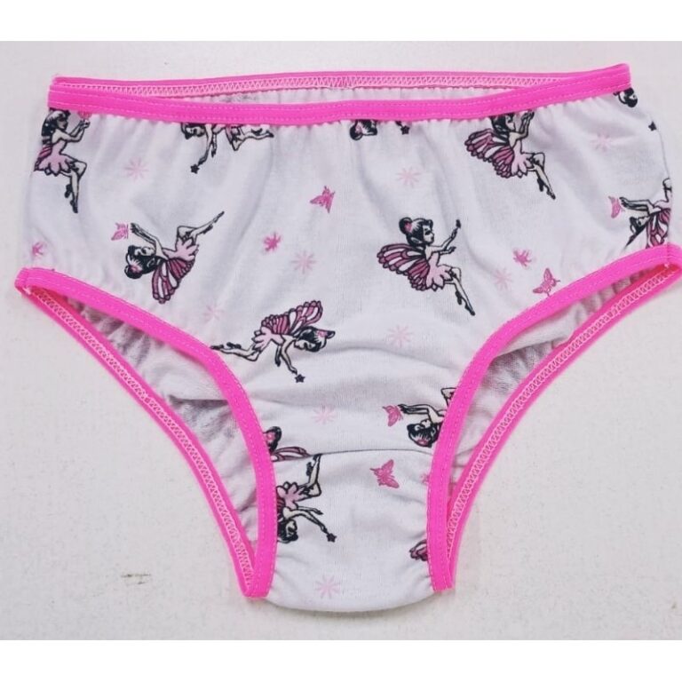 Kit 12 calcinhas Infantis em malha 100% algodão.