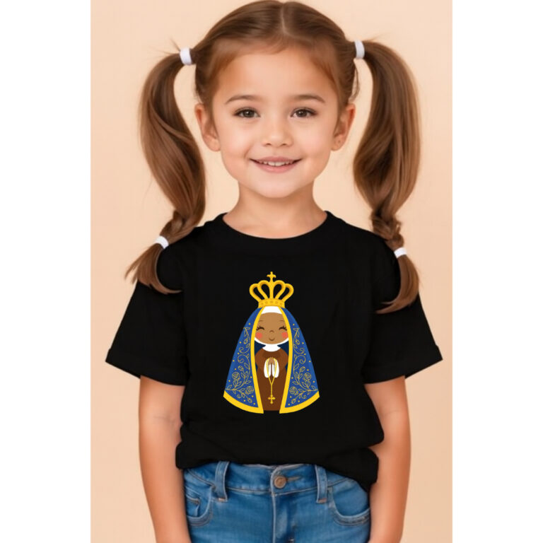 Camiseta Infantil Feminina Nossa Senhora Aparecida