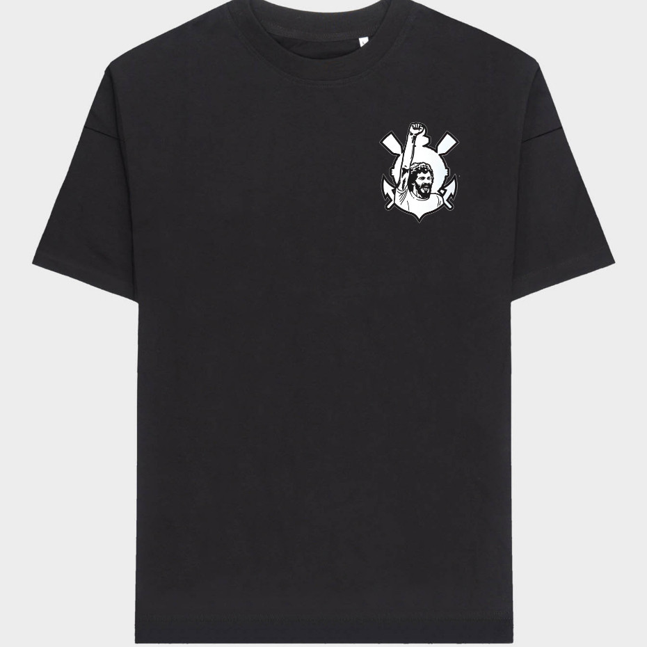 Camiseta Corinthians CP Camisa Básica Unissex Sócrates Democracia Corinthiana Lançamento