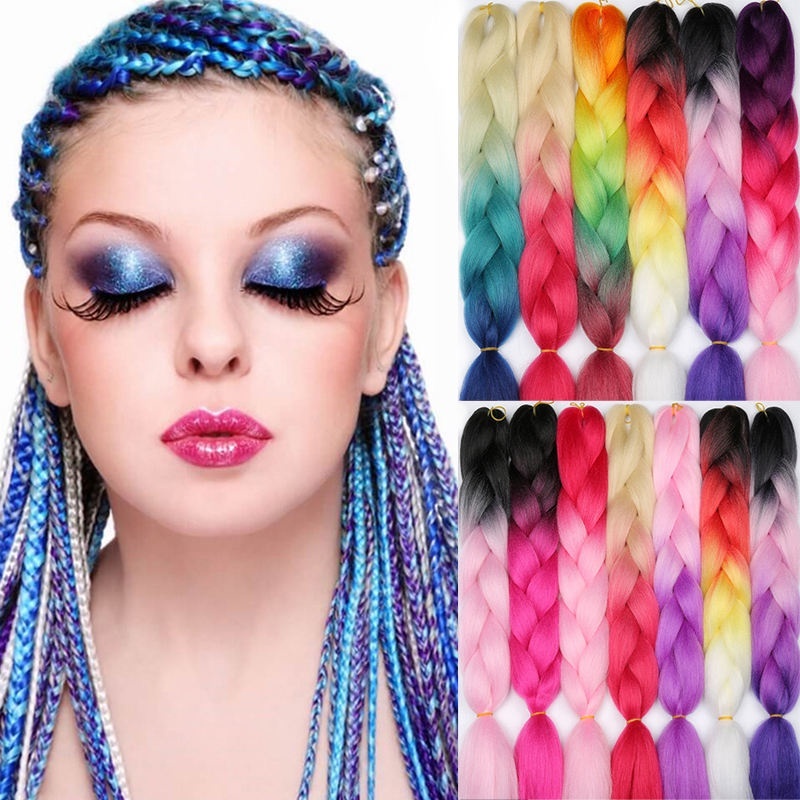 Cabelo Jumbo Tranças Coloridas Box Braid Twist/Varias Cores/Envio Imediato/Carnaval
