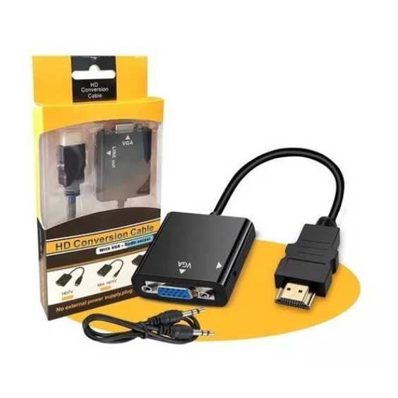 Cabo Adaptador Conversor Hdmi Para Vga Com Saída 
