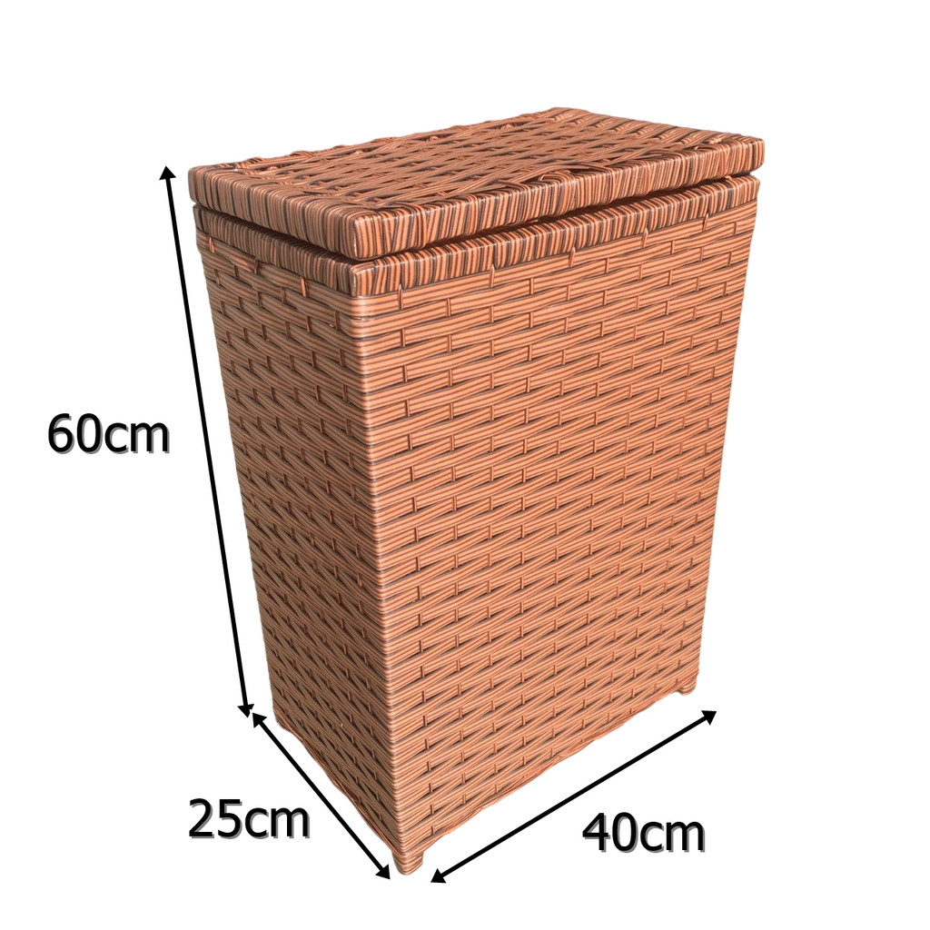 Cesto de Roupa Suja Fibra Sintética Roupeiro Organizador de Brinquedos Banheiro 25x40x55(Já Montado)