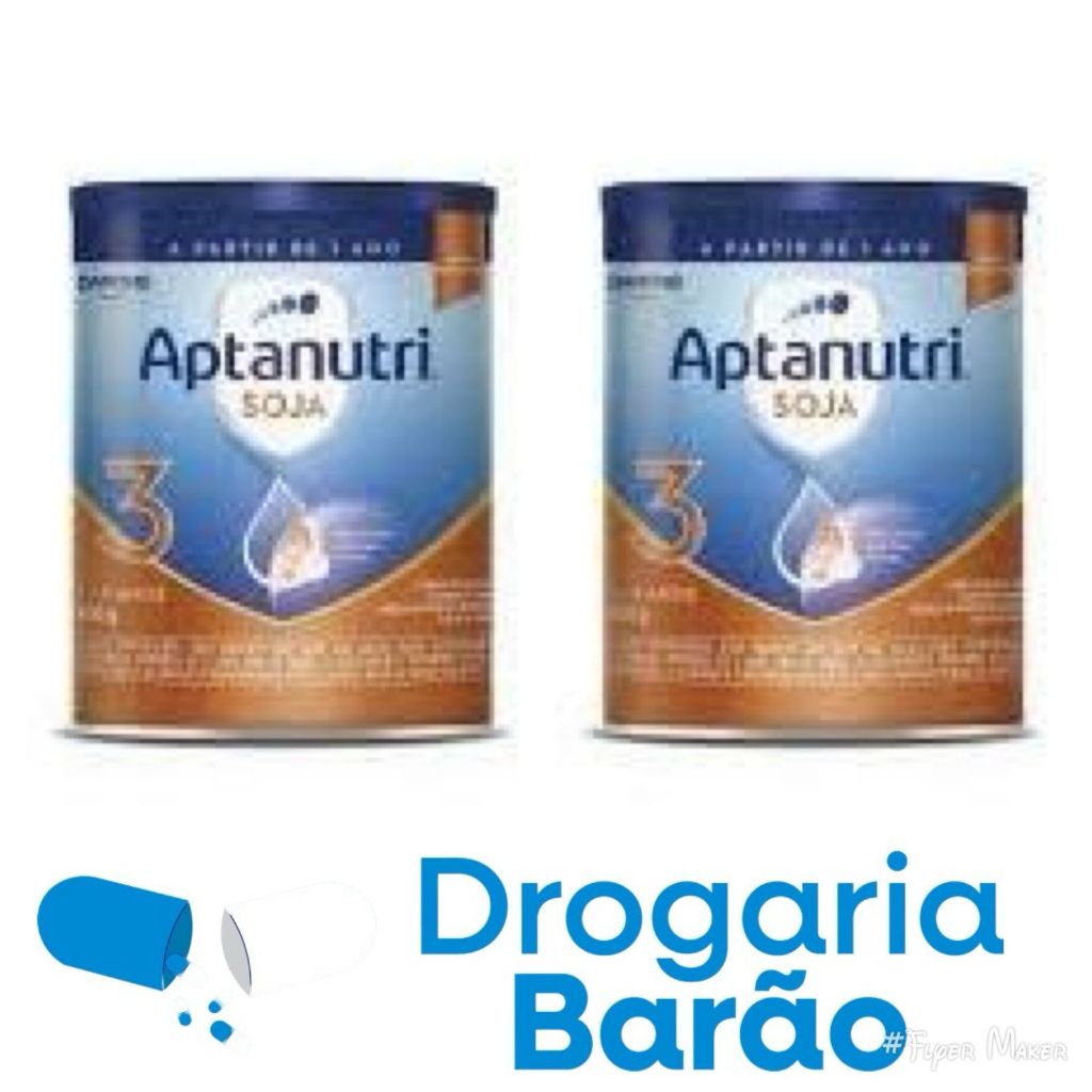 kit c/ 2 latas aptanutri soja 3 de 800g cada
