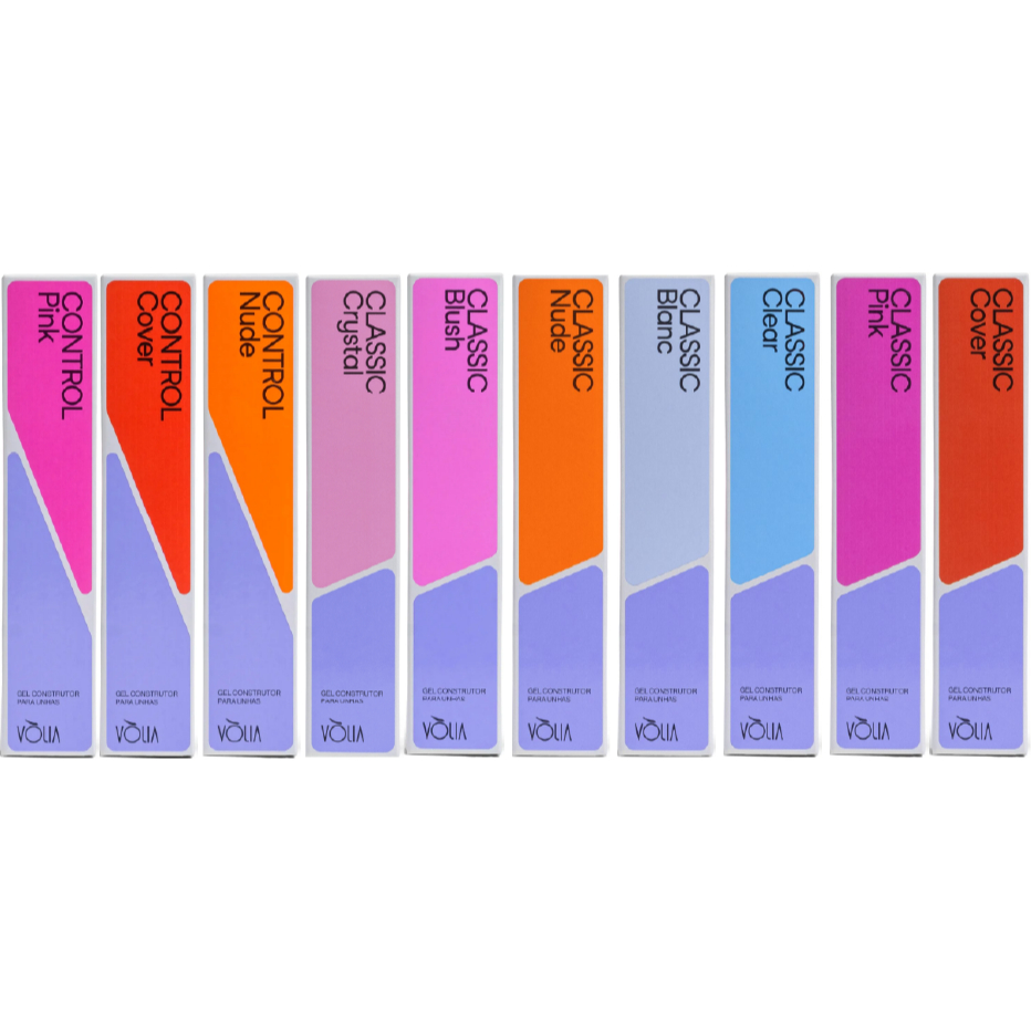 Gel Vòlia Refil 14g, 24g ou 34g  Sachê e Blister  Profissional para Alongamento de Unhas