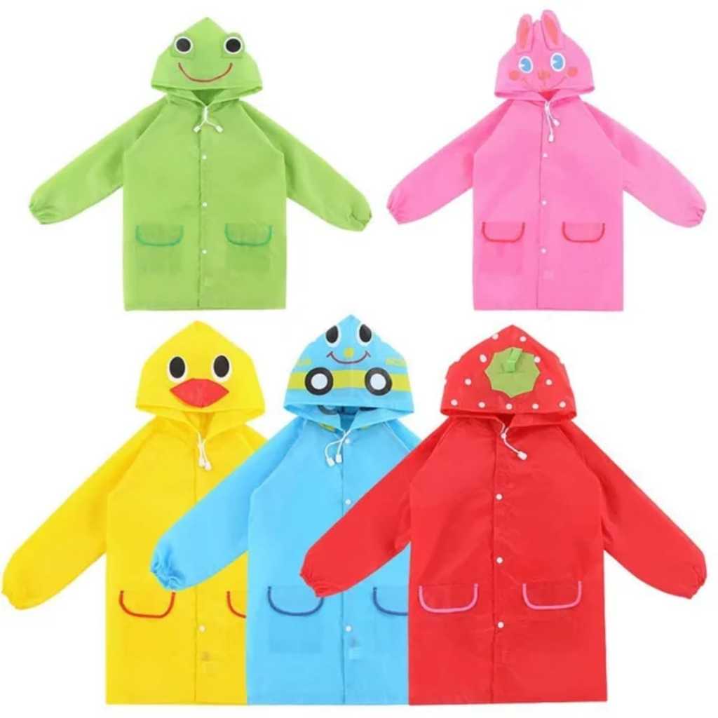 capa de chuva infantil com desenhos fofos [ com capuz; impermeável ] – SMILE LIFE 58 –