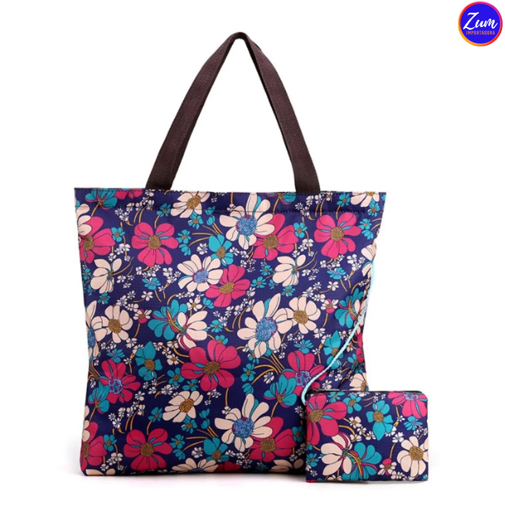Sacola De Ombro Grande Bolsa Dobrável Impermeável  Feira Supermercado Academia Estampada