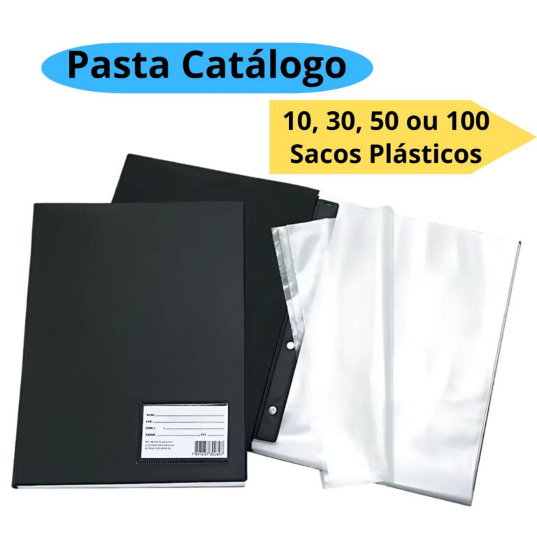 Pasta Catalogo 10, 30, 50 e 100 Sacos Plásticos P