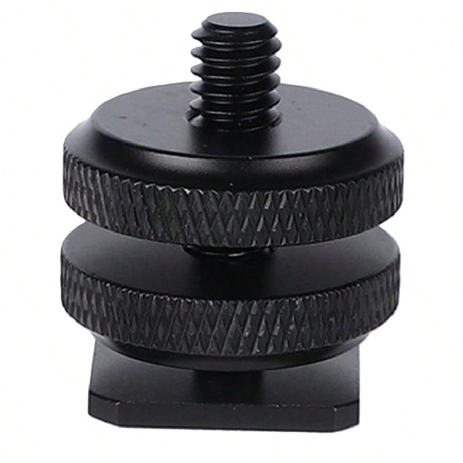 Sapata Adaptador Flash Microfone Iluminador Duas Travas 1/4