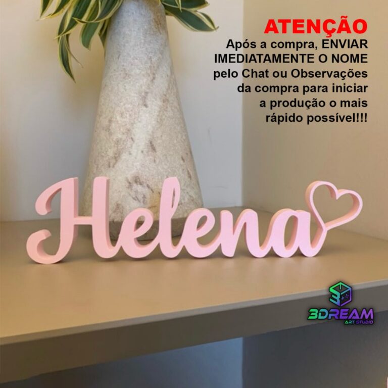 Letreiro Nome Personalizado Decorativo Infantil Fi