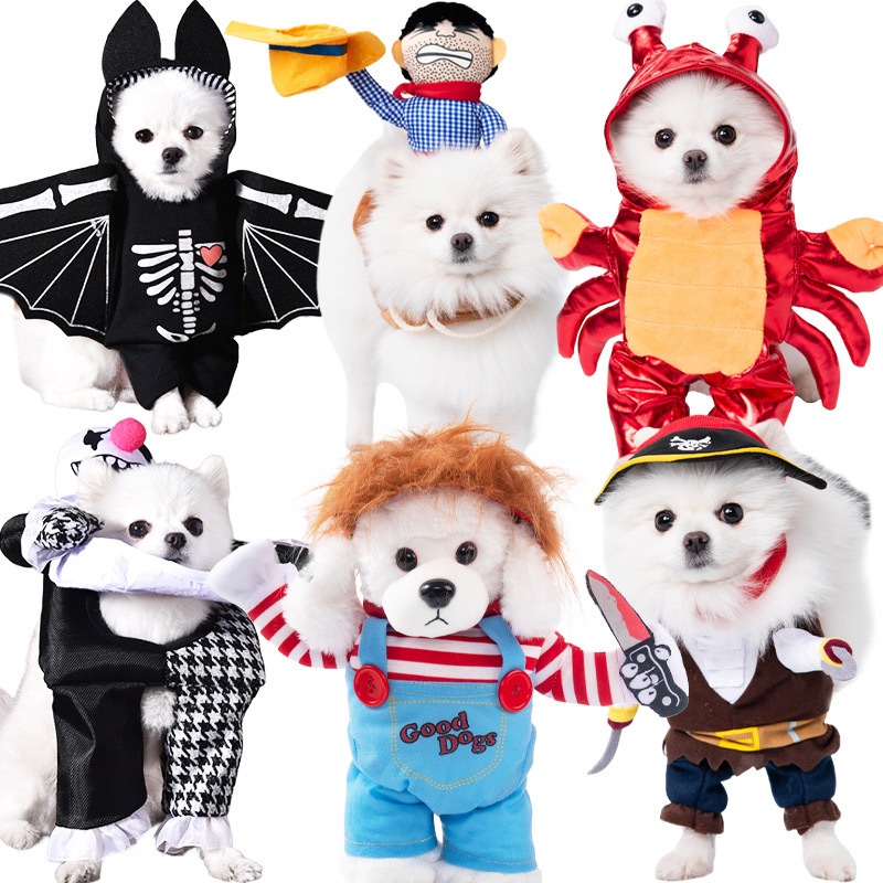Fantasia De Animal De Estimação/Cachorro Deadly/Cosplay hoodie Do Cão Dia Das Bruxas Roupa Transform