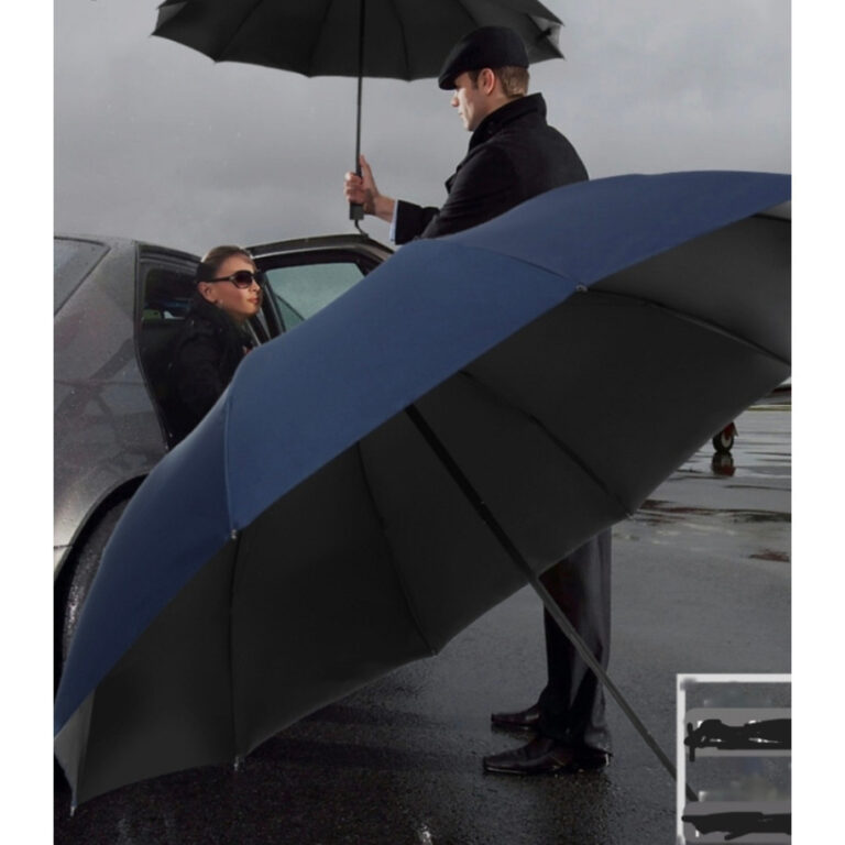 Guarda Chuva Grande 7/10 Varetas Preto Sombrinha D