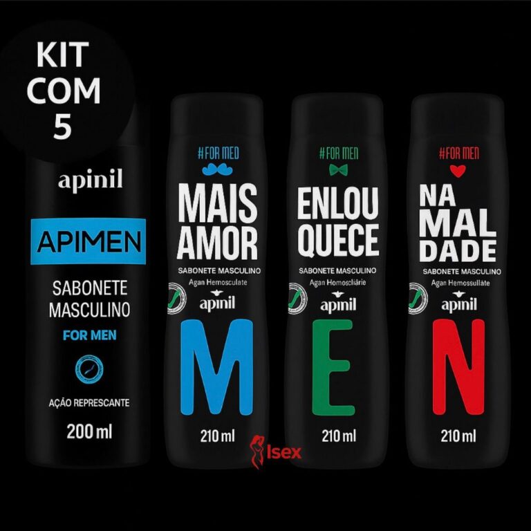 Kit com 4 Sabonetes Intimo Masculino – ESCOL