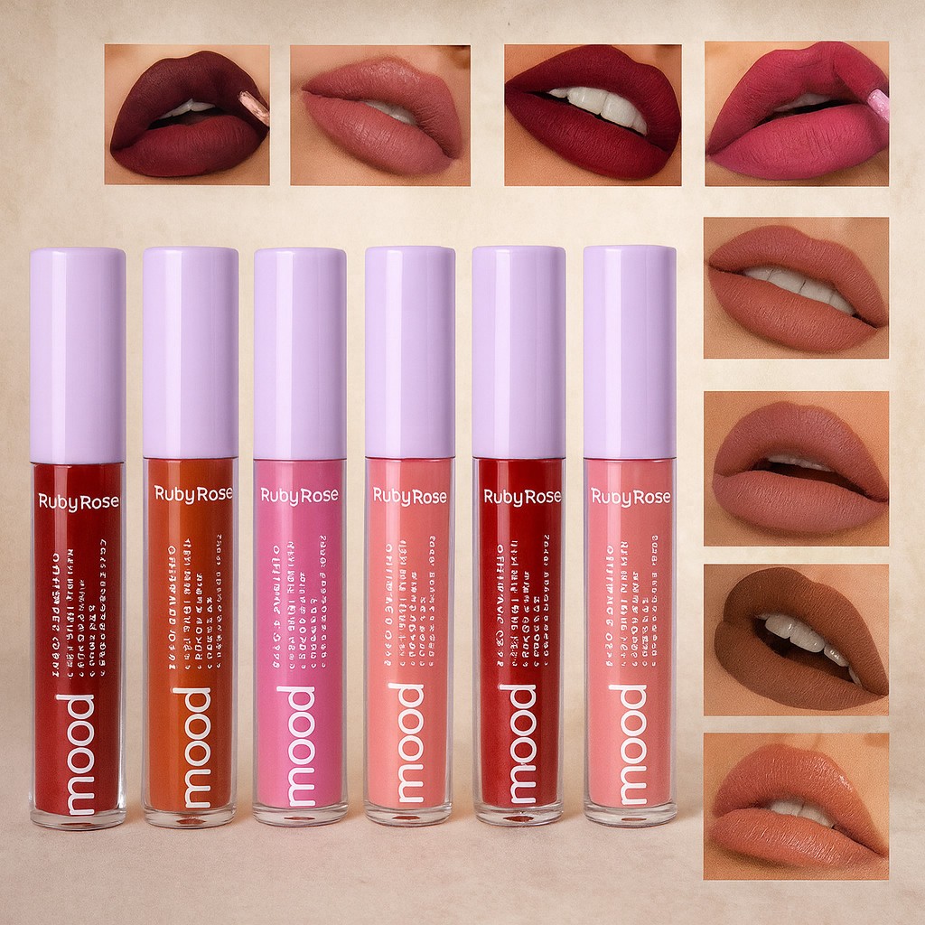 Batom Líquido Mood Vegano 3,2ml (Validade 03/2028) – Ruby Rose