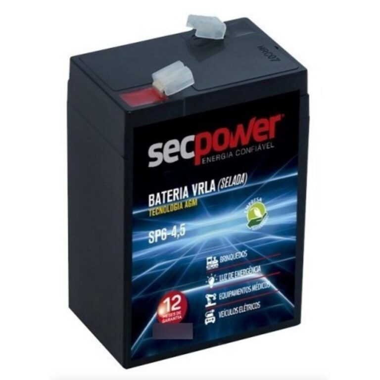 BATERIA SELADA VRLA 6V 4,5AH PARA BRINQUEDOS, ALAR